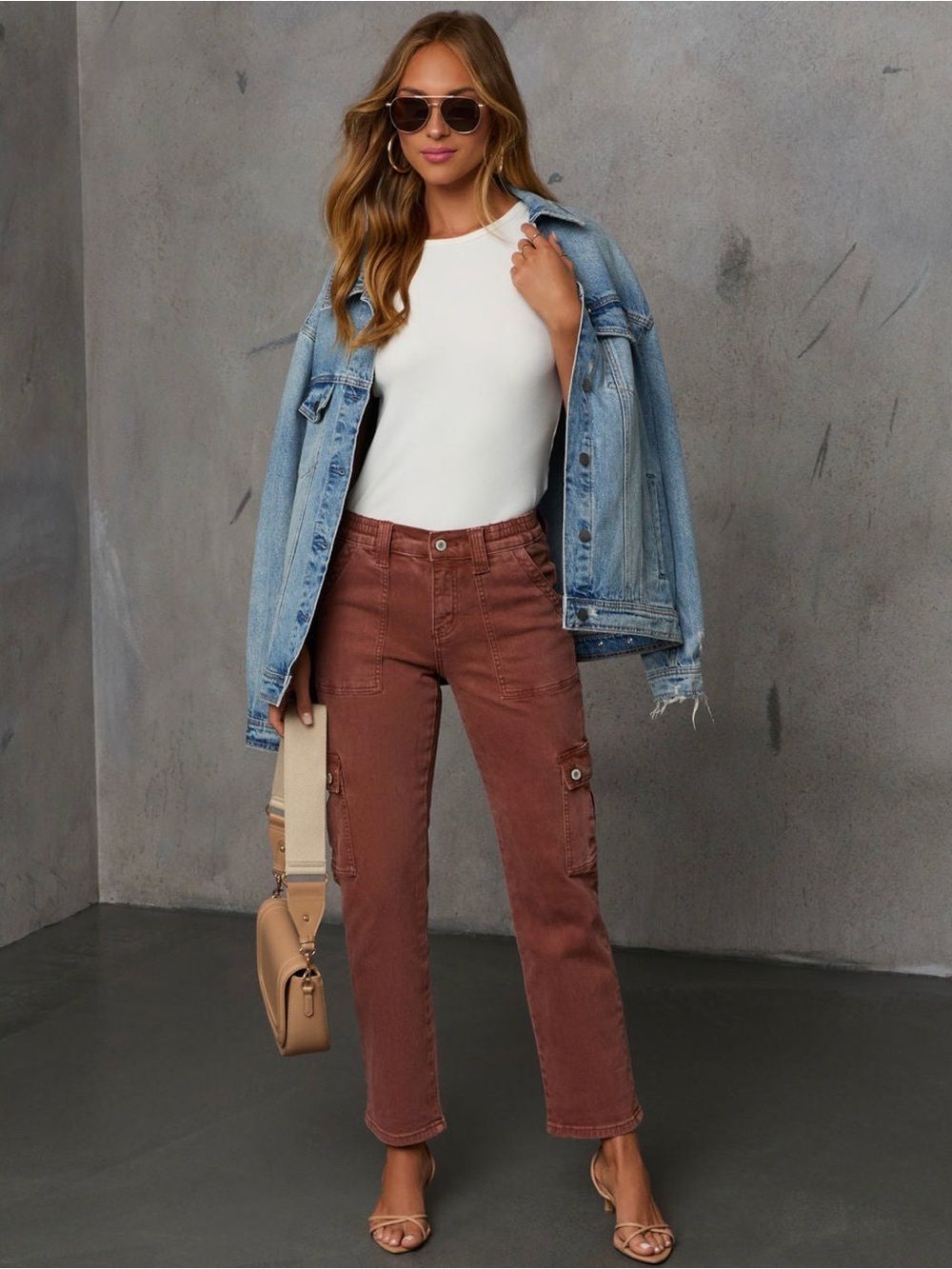 Vici Cerise Straight High Rise Cargo Pocket Pants